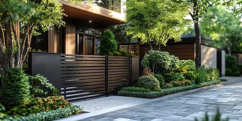 Moderne Zäune aus Polen